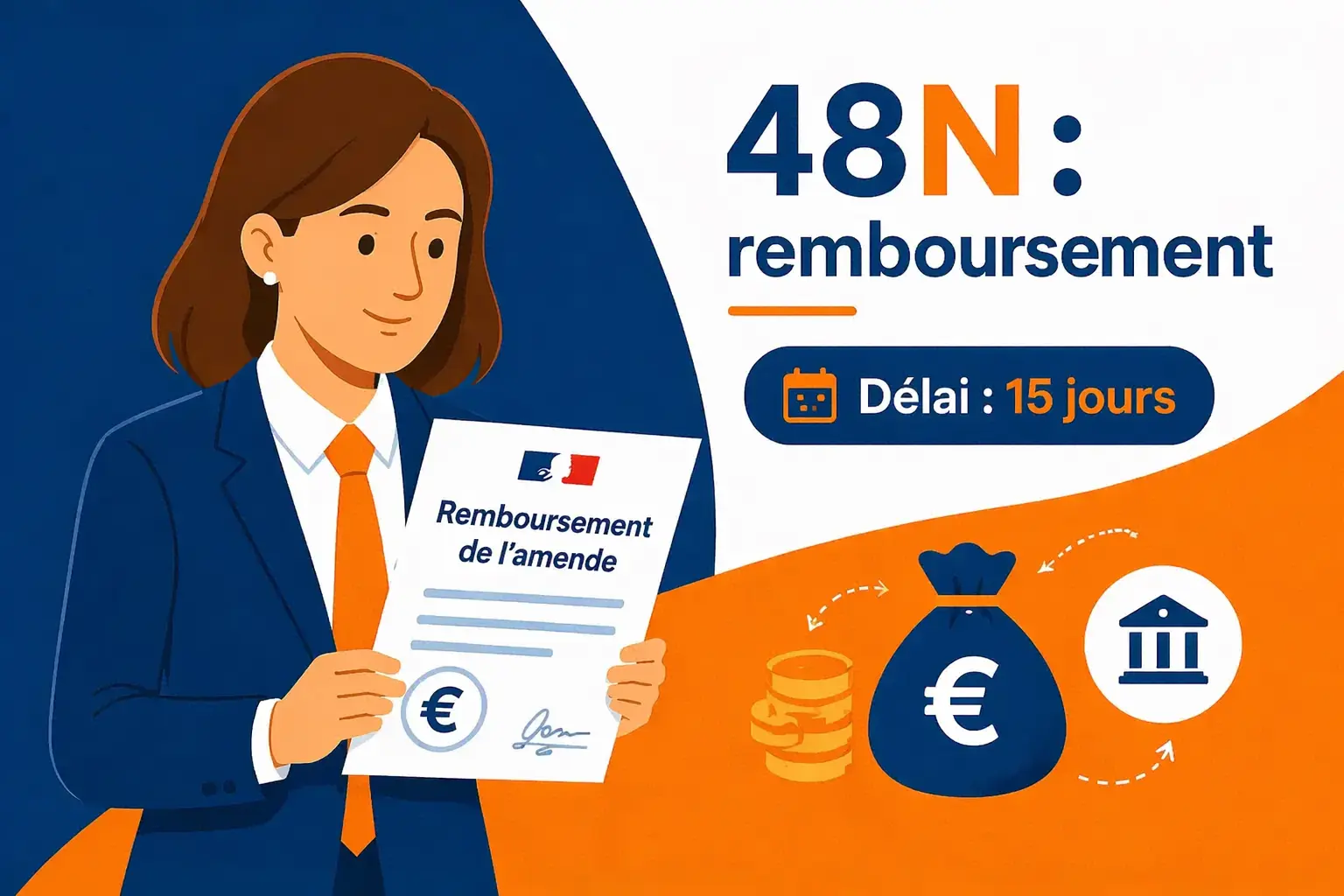 Conductrice recevant une lettre 48N